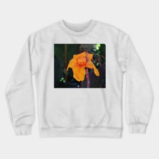 Orange Canna Lily Crewneck Sweatshirt